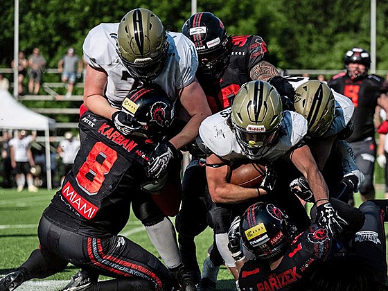Vysoina Gladiators - Znojmo Knights, momentka ze semifinále nejvyí domácí...