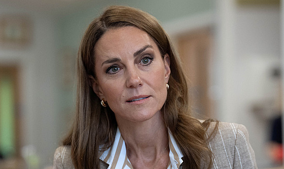 Princezna Kate na návtv centra Wellbeing Garden v nemocnici v Colchesteru...