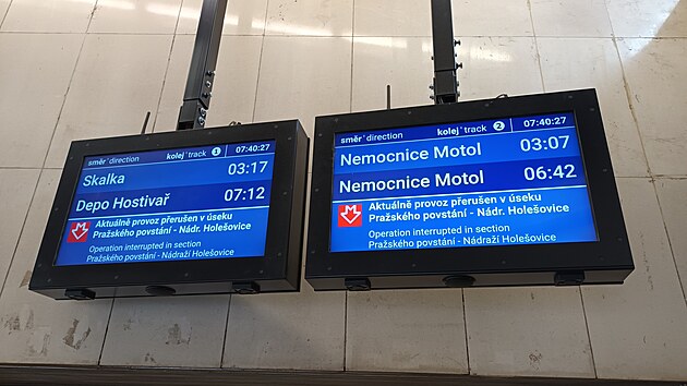 Výluka metra na trase C