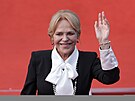 Dagmar Havlová-Ve�krnová na slavnostním zahájení festivalu. (4. �ervence 2025).