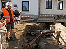 Jakub Tsnohldek z organizace Archaia Brno, kter vede vzkum v oblasti Tvrze,...