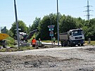 Prce na budovn sti obchvatu ru pokrauj nyn hlavn na okrunch...