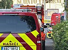 Hasii zasahuj u vbuchu lahve s plynem ve skladovm arelu Stodlky. (1....