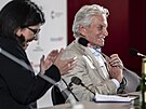 Michael Douglas na tiskové konferenci (5. �ervence 2025)