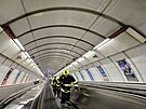 Ve stanici Staromstsk hoel eskaltor. (5. ervence 2025)