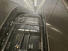 Ve stanici Staromstsk hoel eskaltor. (5. ervence 2025)