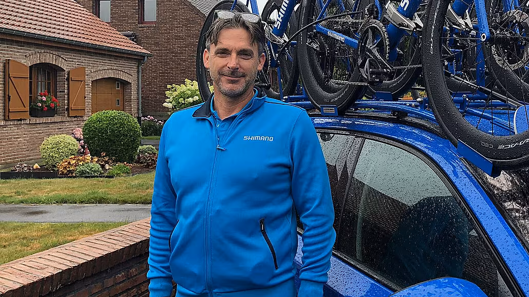 Servais Knaven jako servisman výrobce kol Shimano