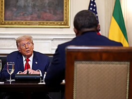 Trump pochválil anglitinu liberijského prezidenta. Ta je pitom v zemi úedním...