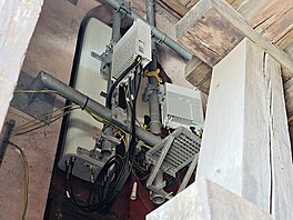BTS Vodafonu na v�ích kostela sv. Antonína Paduánského na pra�ském...