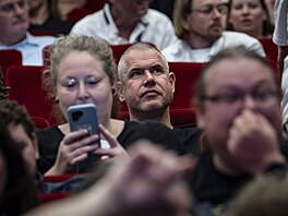 Vladimír 518 na festivalovém uvedení filmu Sbormistr (6. ervence 2025)
