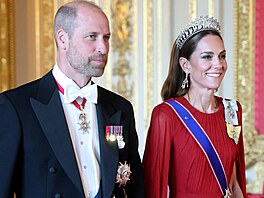 Princ William a princezna Kate na banketu na hrad Windsor u píleitosti...