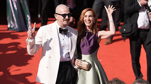 Hana Vagnerov s hercem Stanislavem Majerem na slavnostnm zahjen festivalu (4. ervence 2025)