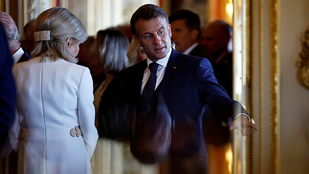 Francouzsk prezident Emmanuel Macron zahjil tdenn sttn nvtvu Velk Britnie zamenou na poslen vztah a spoluprce mezi obma zemmi (8. ervence 2025)