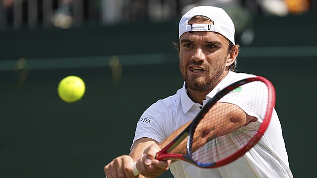 Tomá� Machá� ve druhém kole Wimbledonu