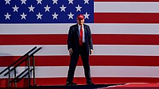 Donald Trump bhem mítinku v Iow (3. ervence 2025)