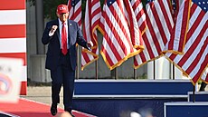Donald Trump na mítinku v Iowě (3. července 2025)