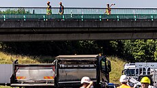 Dálnice D8 na Ústecku ped hranicí s Nmeckem se kvli plánovaným pracím v...