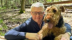 Místopedseda ANO Karel Havlíek se svým psem Betynou. (1.7.2025)