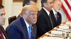 Americký prezident Donald Trump na setkání s izraelským premiérem Benjaminem...