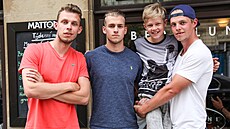 Václav Nestra�il (druhý zprava) s bratry Borisem, Viktorem a Andrejem.