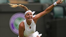 �eská tenistka Petra Kvitová v prvním kole Wimbledonu.
