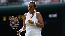 Petra Kvitová v prvním kole Wimbledonu.