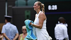 Petra Kvitová po porá�ce v prvním kole Wimbledonu.