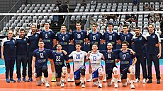 Izraeltí volejbalisté ped zápasem Final Four Evropské ligy proti esku.