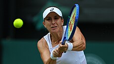 výcarka Belinda Bencicová ve tvrtfinále Wimbledonu