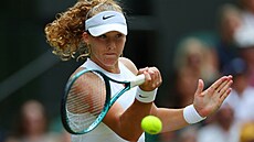 Ruska Mirra Andrejevová ve tvrtfinále Wimbledonu