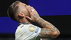 �pan�lský stoper Sergio Ramos v dresu Monterrey na MS klub� proti Dortmundu...