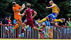 Modrá, 4. 7. 2025, fotbalová píprava FK Teplice - Viagem Ústí nad Labem....