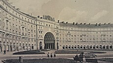 Ikonický porubský Oblouk po dokonení. Prvních 118 bytových jednotek bylo...