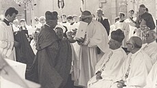 Národní pou Velehrad, ervenec 1985. Úastnilo se pes 100 tisíc lidí....