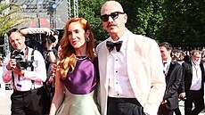 Here�ka Hana Vagnerová a v doprovodu herce Stanislava Majera (MFF Karlovy Vary,...