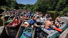 Vodáci na Vltav. Trasa od Vyího Brodu do eského Krumlova. (5. ervence 2025)