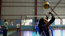 Kubánské volejbalistky trénují v Havan�.