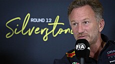Christian Horner, první mu stáje Red Bull, bhem víkendu na Silverstonu