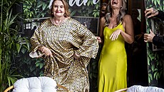 Eva Holubová a Pavlína Poízková bhem pedstavení filmu Bardotky (6. ervence...