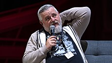 Videoherní designér Daniel Vávra b�hem debaty KVIFF Talk v Císa�ských lázních...