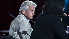 Michael Douglas na tiskové konferenci (5. ervence 2025)