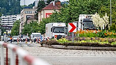 Na kiovatce u Slávie zaaly dvoutýdenní opravy prtahu I/33 pes Náchod,...
