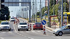 Pi rekonstrukci Lidické ulice v Plzni je zcela uzavený jeden jízdní smr...