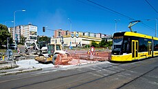Pi rekonstrukci Lidické ulice v Plzni je zcela uzavený jeden jízdní smr...