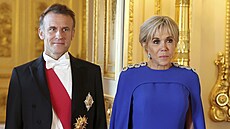 Francouzský prezident Emmanuel Macron a jeho manelka Brigitte Macronová na...