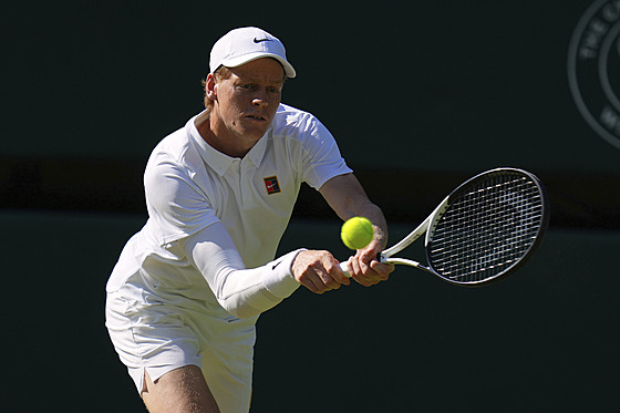 Jannik Sinner v semifinále Wimbledonu.