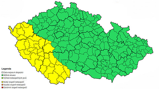Výstraha meteorolog ped silnými boukami. (16.7.2025)
