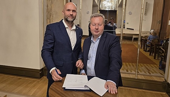 Hejtmani uhelných region Josef Blica (MSK) a Richard Brabec (ÚK)