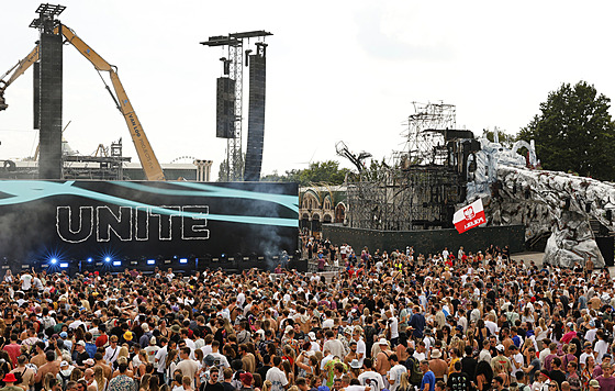 Festival Tomorrowland v Belgii zaal v pátek 18. ervence 2025, pestoe hlavní...