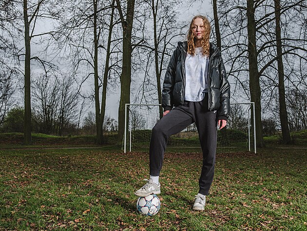 esk basketbalistka Tereza Pavelcov bhem focen pro kampa BF - To dm!
